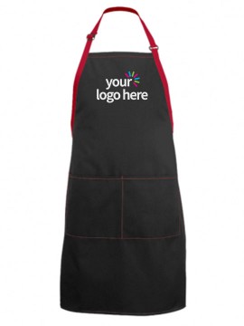 2 Pocket Unisex Color Strip Kitchen Aprons